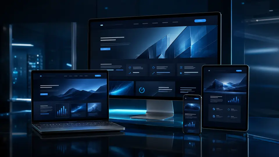 Sites responsivos em diferentes dispositivos